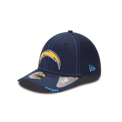 Blue Los Angeles Chargers Hat - New Era NFL Neo 39THIRTY Stretch Fit Caps USA9817436